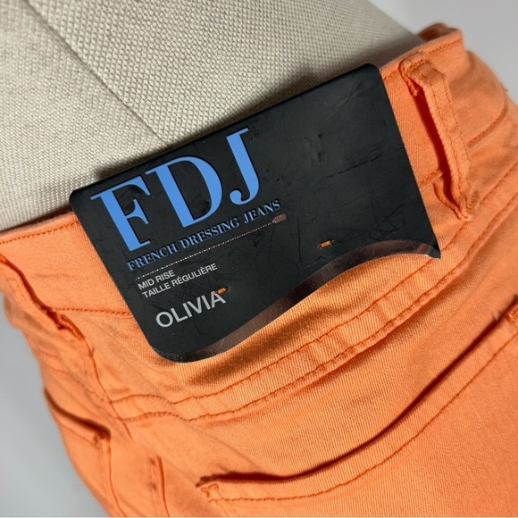 NWT Olivia FDJ jeans mid rise ankle raw hemmed 4 - Picture 5 of 15